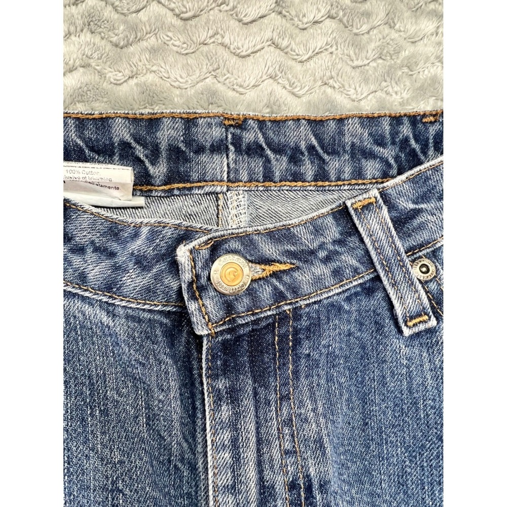 Carhartt Women's Relaxed Fit Jeans Blue Denim Classic Style Comfortable - Picture 8 of 11